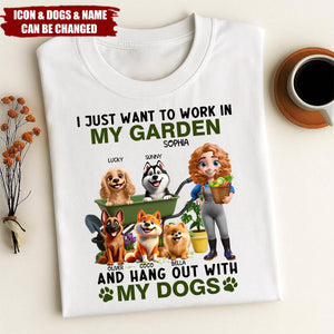 I Just Want To Work In My Garden - Personalized T Shirt