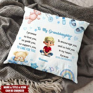 To My Granddaughter Love Promise Pillow, Personalized Pillow, Perfect Gift For Family