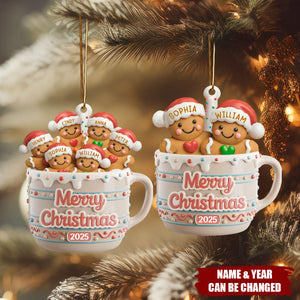 Cookie Crew Forever Personalized Acrylic Ornament - Christmas Birthday Gifts For Mom, Dad, Brother, Sister, Kids