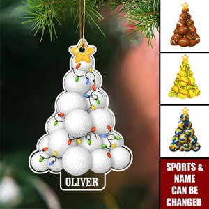 Golf Christmas Tree - Personalized Acrylic Ornament