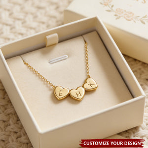 Personalized Initial Heart Letter Necklace - Mothers Day Gift