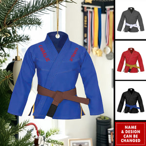 Custom Jiu Jitsu Uniform Ornament, Personalized BJJ Ornament