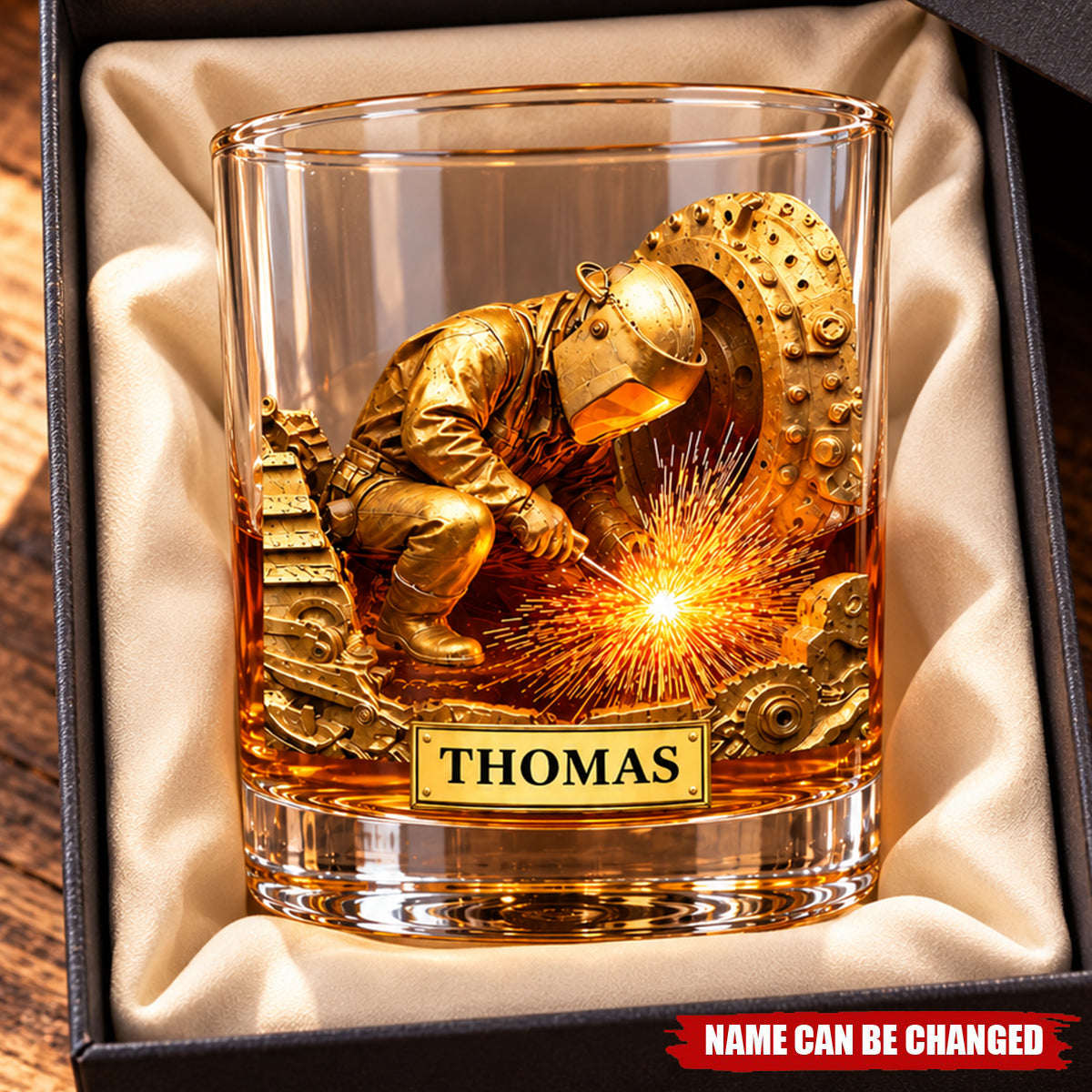Personalized Whiskey Glass For Welders