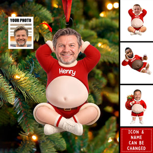 Custom Photo Squishy Ornament - Personalized Christmas Birthday Gifts - Big Belly Full Of Joy