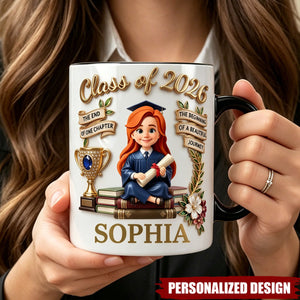 Class Of 2026 Accent Mug - Personalized Graduation Gift For Her, Him