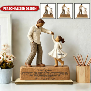Father & Daughter Dancing I Will Always Be Your Little Girl - Personalized 2-Layered Wooden Plaque - Father's Day Gift For Dad