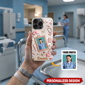 Proud Nurse - Personalized Clear Phone Case, Nurse's Day Gift For Nurse