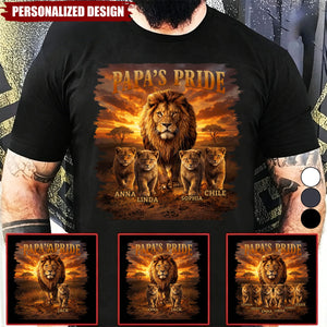 Personalized Shirt Lion Dad & Lion Kids - Father's Day Gift for Father Husband