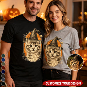 Your Pet As A Halloween Witch – Personalized T-Shirt