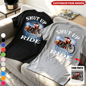 Custom Motorcycle Photo Shirt - Personlized Gift For Motorcycle Lovers