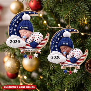 Baby's First Christmas - Personalized Acrylic Ornament, Gift For New Parents