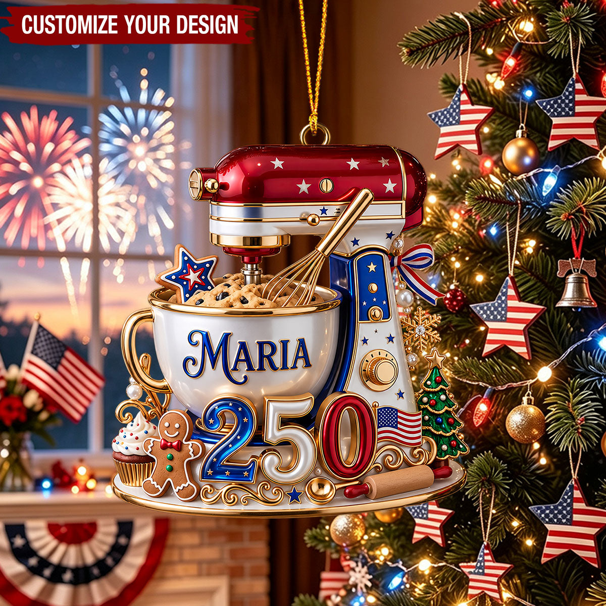 Stand Mixer Christmas Ornament - Personalized Gifts For Bakers