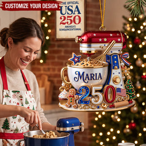 Stand Mixer Christmas Ornament - Personalized Gifts For Bakers