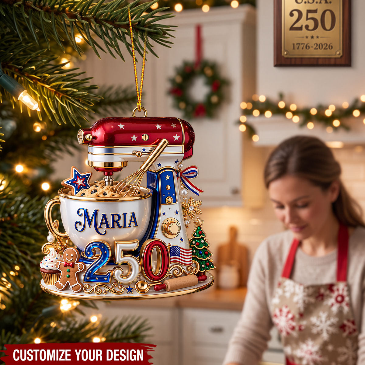 Stand Mixer Christmas Ornament - Personalized Gifts For Bakers