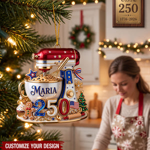 Stand Mixer Christmas Ornament - Personalized Gifts For Bakers