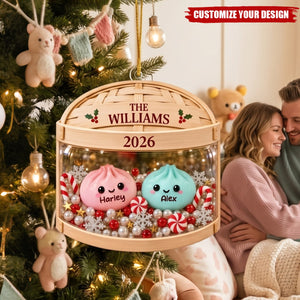 Family Squishy Kawaii - Personalized Ornament, Gift For Family