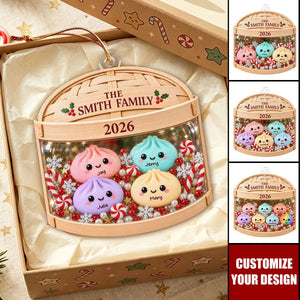 Family Squishy Kawaii - Personalized Ornament, Gift For Family