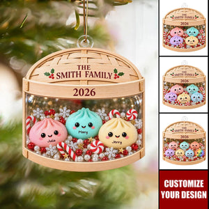 Family Squishy Kawaii - Personalized Ornament, Gift For Family
