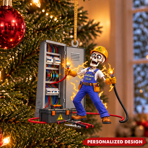 Working Myself To The Bone - Personalized Christmas Acrylic Ornament