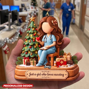 Personalized Nurse On Duty Ornament - Custom Christmas Gift For Nurses