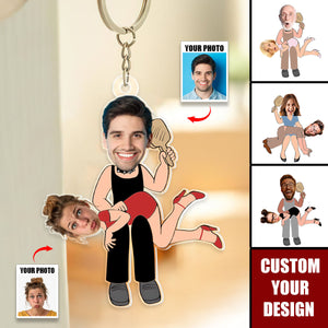 Custom Photo Gifts For Funny Couple Keychain