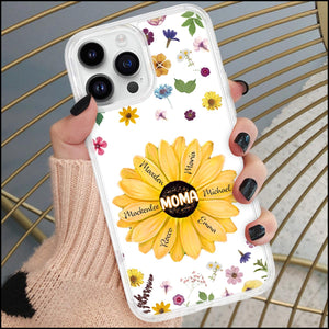 Personalized Mother's Day Gift For Grandma Mom Flower Birthday Gift Space Phone case