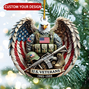 U.S. Veteran Bald Eagle Personalized Ornament