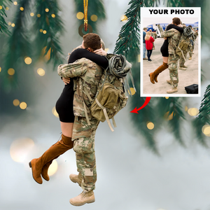 Customized Your Photo Mica Ornament - Customize Military Veteran Soldier Photo