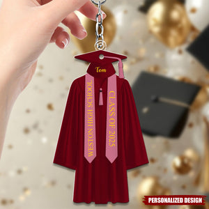 Personalized Graduation Keychain, 2025 College Graduation, School Graduation Keychain Gift