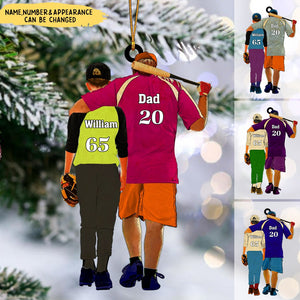 Custom Personalized To My Son Baseball Ornament - Baseball Gifts With Custom Name, Number, Appearance