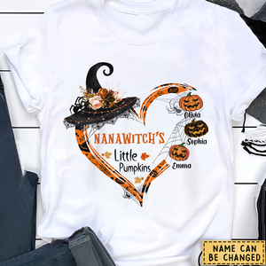 Nanawitch's Little Pumpkins - Personalized Shirt - Halloween Gift For Grandmother