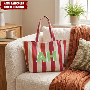 Shadow Custom Initials Gift For Her Friend Wife Sister Daughter - Personalized Tote Bag