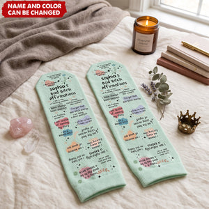 Bad B*tch Affirmations - For Coworkers, Friends, Self Gift - Personalized Socks