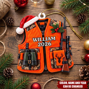 Custom Name Hunting Christmas Gifts for Hunters - Personalized Acrylic Ornament