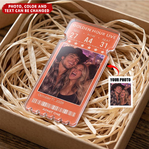 Custom Concert Ticket With Photo Music Event For Fans, Music Lovers - Personalized Magnet