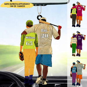 Custom Personalized To My Son Baseball Car Ornament - Baseball Gifts With Custom Name, Number, Appearance