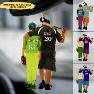 Custom Personalized To My Son Baseball Car Ornament - Baseball Gifts With Custom Name, Number, Appearance