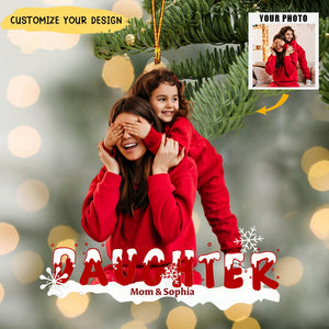 Family Shineful Snow Decoration Ornament Personalized Photo Ornament