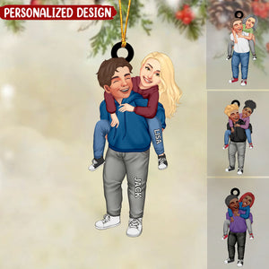 Personalized Acrylic Ornament - Valentine's Day Gift For Couple