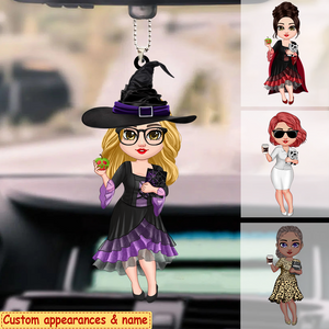 Halloween Gift For Witch Lover Personalized Woman Hanging Ornament