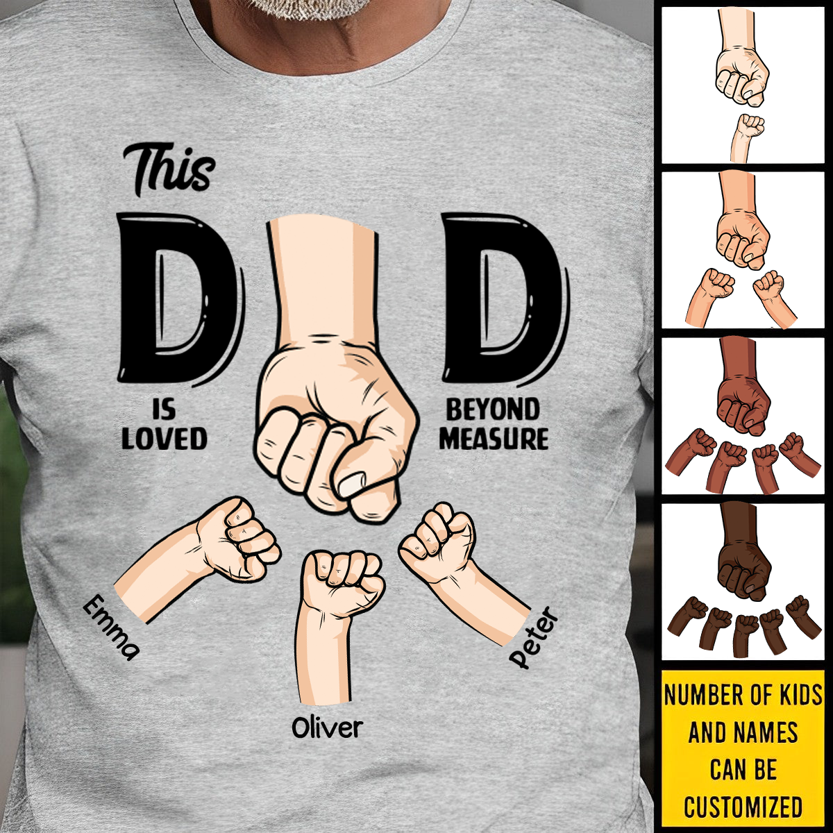 This Dad Is Loved Beyong Measure Personalized T-shirt
