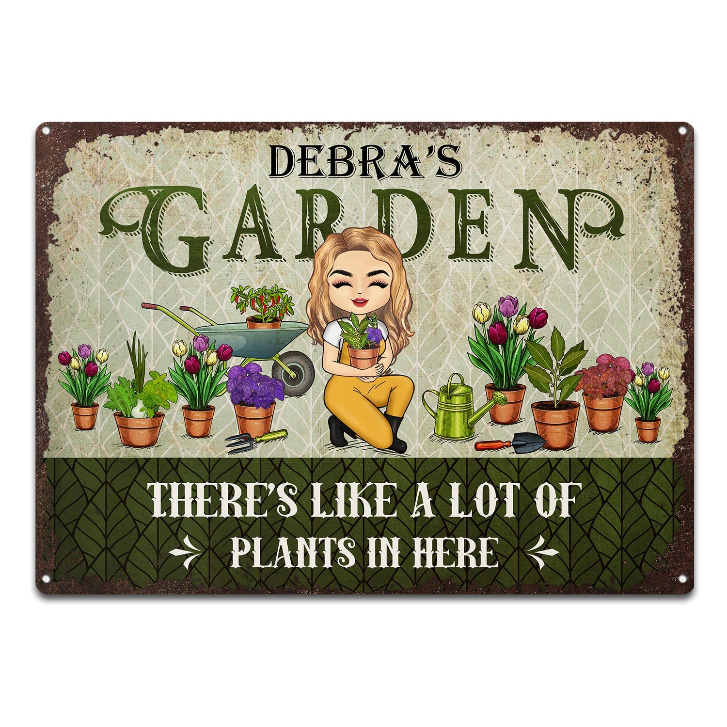 Gardening There's Like A Lot Of Plants In Here - Personalized Custom Classic Metal Signs