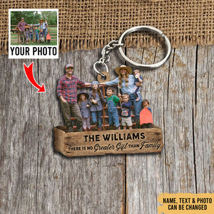 Personalized Upload Photo Family Acrylic Flat Keychain - Gift For Family