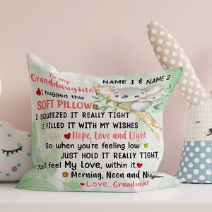 Personalized Granddaughter Grandson koala Hug This Pillow