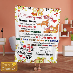 Personalized 1st Christmas Gift For Mommy and Daddy