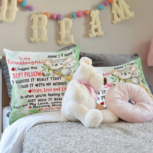 Personalized Granddaughter Grandson koala Hug This Pillow