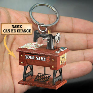 Personalized Sewing Machine Acrylic Keychain