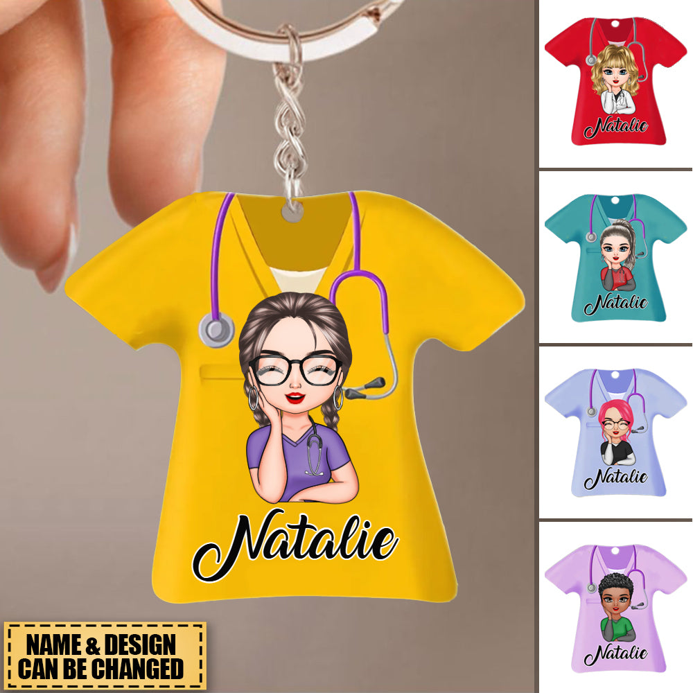 Personalized Car Keychain - Gift For Nurse - Being A Nurse