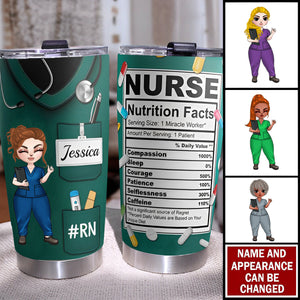 Nurse Nutrition Facts New Version - Personalized Tumbler Cup - Gift For Nurse