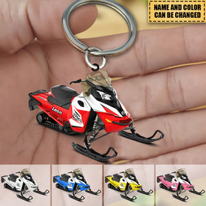 Personalized Snowmobile Keychain For Snowmobile Lovers